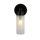 Applique murale métal Abat-jour verre G9 IP44 L:10 cm Noir