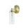 Applique en métal Abat-jour en verre G9 IP44 L:10 cm en laiton