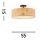 Plafonnier décoratif motif bambou E27 3-flamme