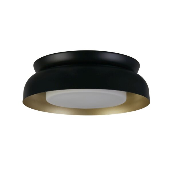 Deckenlampe Metall in Schwarz Gold E14 B:36,5 cm rund