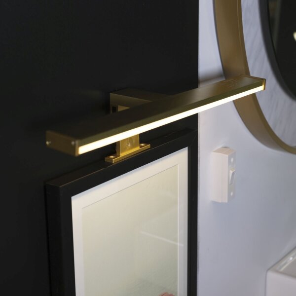 Goldene LED Spiegelleuchte Aluminium IP44 9 W 687 lm