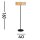 Wohnliche Stehleuchte Bambus Metall 160 cm E27 blendarm