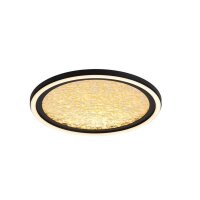 Lampe de plafonnier LED noir or métal 21 W...