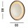 Applique LED dimmable verre métal Touch IP44 Ø80 cm