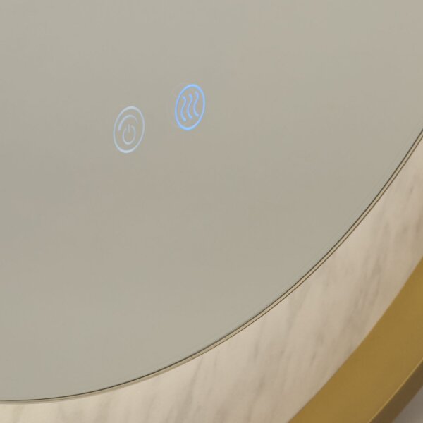 Applique LED à intensité variable en or blanc Touch IP44 Ø80 cm
