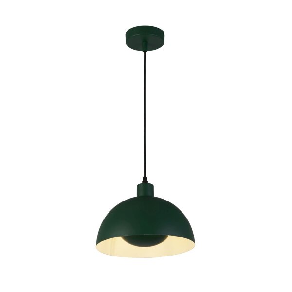 Pendelleuchte Loft E27 Ø40 cm rund Metallschirm in Grün