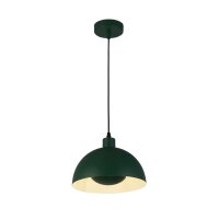 Pendelleuchte Loft E27 &Oslash;40 cm rund Metallschirm in Gr&uuml;n