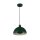 Pendelleuchte Loft E27 Ø40 cm rund Metallschirm in Grün