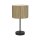 Runde Tischlampe Bambus Metall E14 37 cm Schwarz Natur