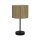 Runde Tischlampe Bambus Metall E14 37 cm Schwarz Natur