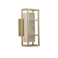 LED Wandlampe Harz Stahl IP44 3000 K in Gold Weiß