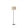 Lampadaire rond bambou métal E27 159 cm noir naturel