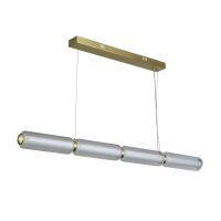 Longue lampe LED suspendue verre métal 109 cm...