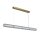 Lange LED Pendelleuchte Glas Metall 109 cm warmweiß
