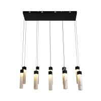 LED Hängeleuchte Stahl Harz 1012 lm in Schwarz Marmor