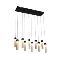 LED Hängeleuchte Stahl Harz 1012 lm in Schwarz Marmor