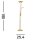 LED Stehlampe mit Dimmer Metall Glas 180 cm in Messing