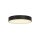 Runde LED Deckenleuchte Schwarz Metall B:25 cm 3000 K
