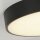Runde LED Deckenleuchte Schwarz Metall B:25 cm 3000 K