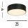 Runde LED Deckenleuchte Schwarz Metall B:25 cm 3000 K