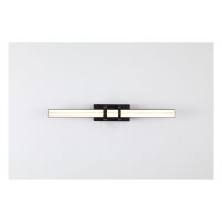 Lampe LED pour miroir M&eacute;tal Verre Noir IP44 L:46,5 cm