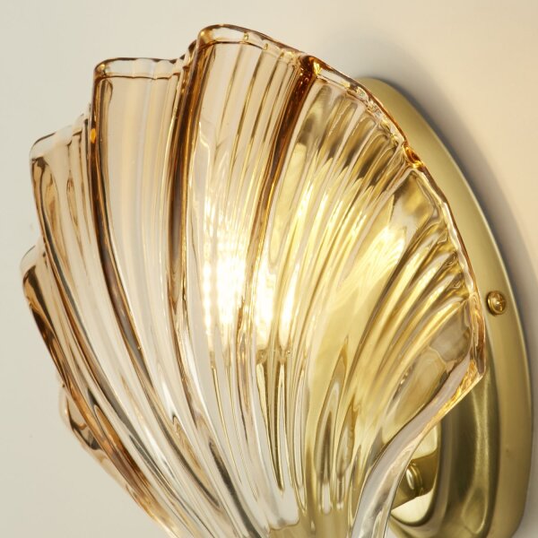 Applique décorative métal verre G9 IP44 en laiton