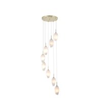 Lampe à suspendre ronde verre métal 8...