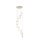 Lampe à suspendre ronde verre métal 8 flammes en laiton blanc