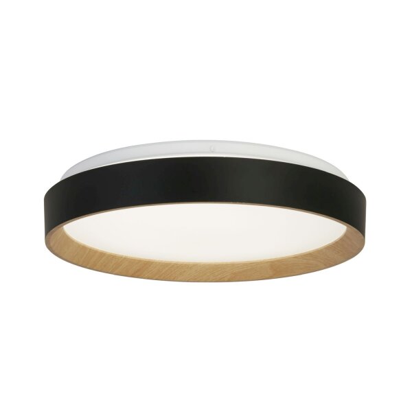 Lampe de plafonnier ronde LED métal avec télécommande à intensité variable