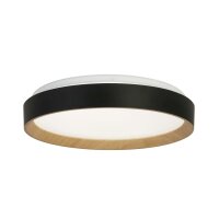 Lampe de plafonnier ronde LED métal avec...