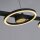 Suspension LED élégante Métal Noir 3000 K Anneaux