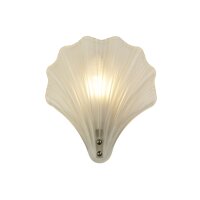 Dekorative Wandlampe Metall Glas T:11 cm IP44 in Silber