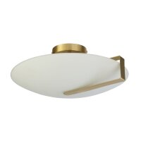Lampe de plafonnier verre métal E27 Ø40,5...