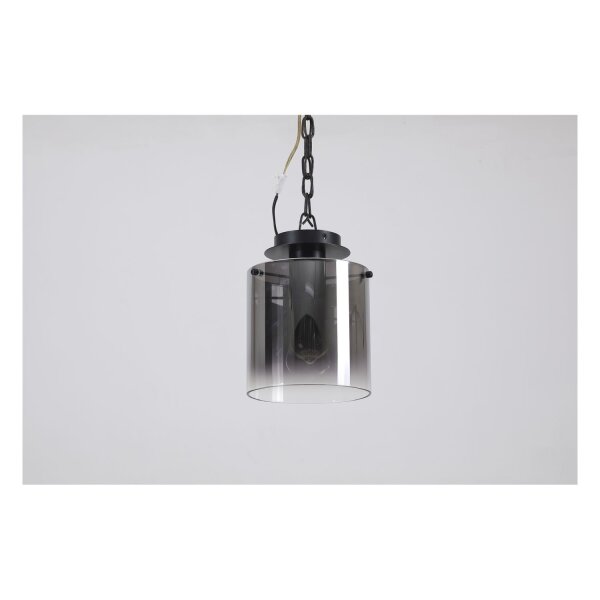 Deckenlampe Glas Metall in Schwarz Rauchgrau B:22 cm