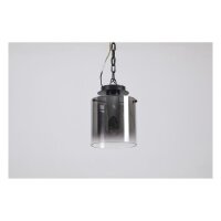 Deckenlampe Glas Metall in Schwarz Rauchgrau B:22 cm