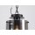 Deckenlampe Glas Metall in Schwarz Rauchgrau B:22 cm