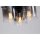 Deckenlampe Glas Metall in Schwarz Rauchgrau 3-flammig