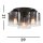 Deckenlampe Glas Metall in Schwarz Rauchgrau 3-flammig