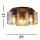 Plafonnier verre métal en moka ambre 3 flammes