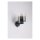 Wandlampe Metall Rauchglas E27 H:24 cm mit Schalter