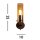 Applique avec interrupteur métal verre E27 moka ambre