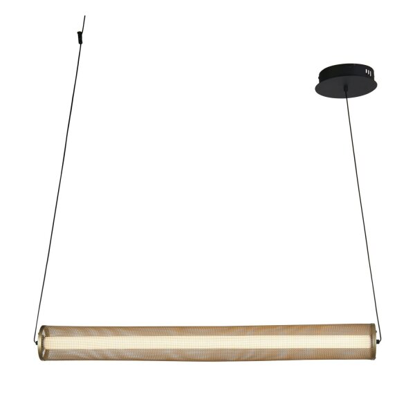 Suspension LED or noir métal 26 W 92 cm