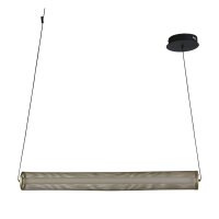 LED Pendelleuchte in Gold Schwarz Metall 26 W 92 cm
