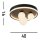 Plafonnier LED Noir Blanc Métal Boules de verre Ø40 cm