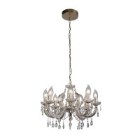 Lustre extérieur métal verre IP65 8 flammes...
