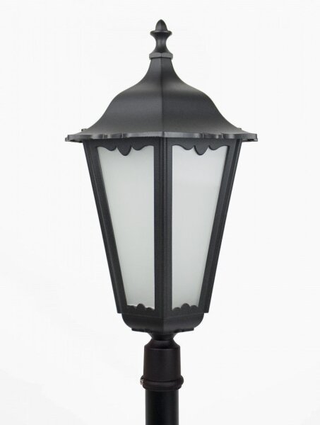 Lampadaire noir sur poteau 1,9-2,9m Rustique IP43 E27