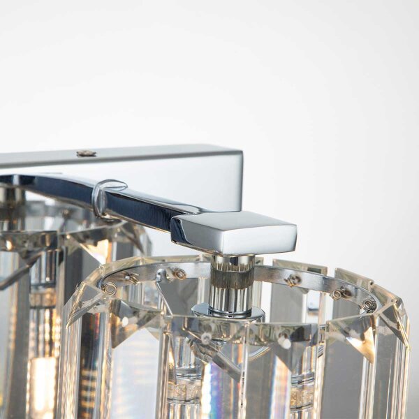 Badleuchte LED G9 Kristall IP44 in Chrom B: 12 cm klein