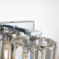 Lampe de salle de bain LED G9 cristal IP44 en chrome L :...
