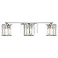 Wandlampe Badezimmer mit 3x LED G9 Kristall IP44 Chrom