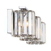 Wandlampe Badezimmer mit 3x LED G9 Kristall IP44 Chrom